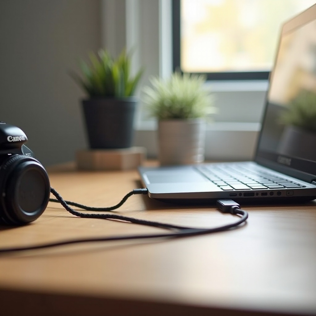 can i connect my canon rebel to chromebook