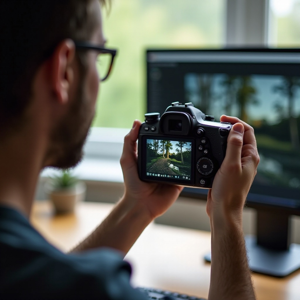 how to use computer to take pictures with external camera